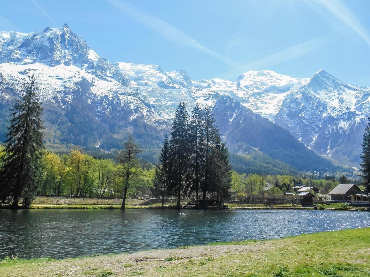 Vue Montblanc Magique En Centre-Ville Avec Parking Chamonix Exterior foto